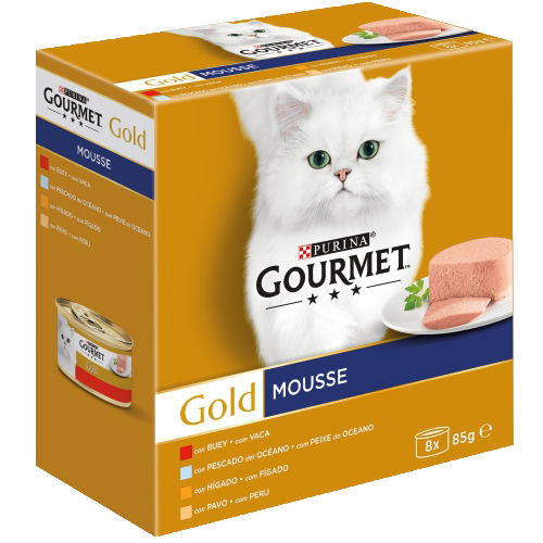 PURINA® GOURMET® Gold Mousse Pack Surtido 8x85g pack