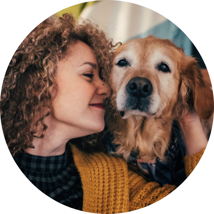 Mujer con perro
