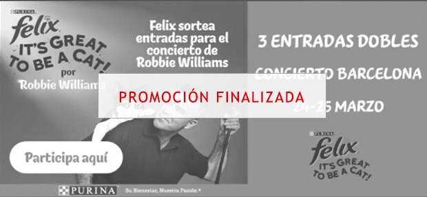 Sorteo Entradas Concierto Robbie Williams x Felix