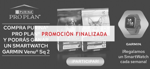 Compra Purina® Pro Plan® y podrás ganar un smartwatch Garmin Venu® Sq 2