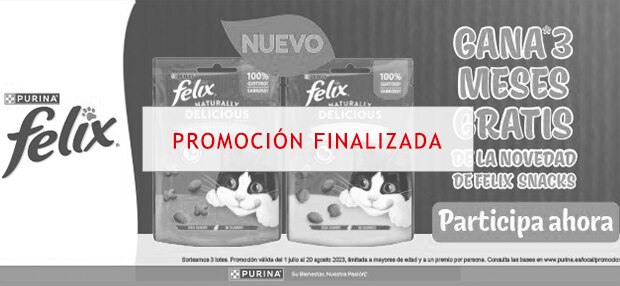 PARTICIPA Y GANA 3 MESES DE FELIX® SNACKS<